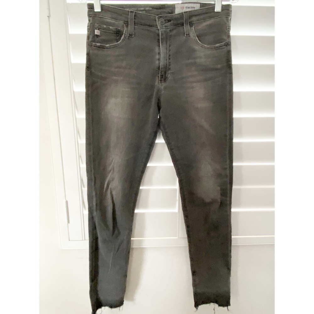 AG Adriano Goldschmied 🌟AG-ed Sz 28R The Farrah Skinny Ankle High Rise Jean Grey - Picture 2 of 10